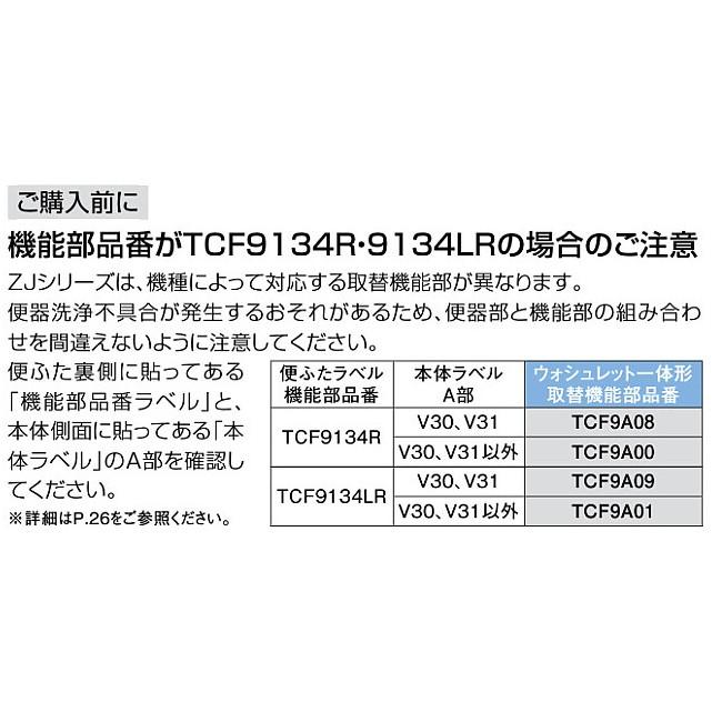 TCF9A08　TOTO　ウォシュレット一体形取替機能部（手洗無）の画像