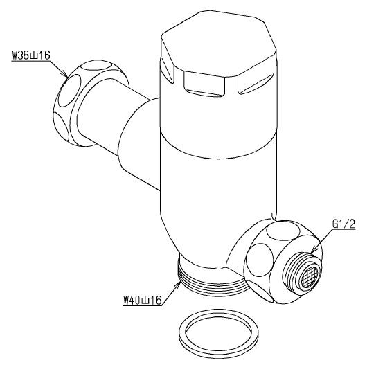 TOTO THD65 TOTO フラッシュバルブ 本体部（TV140・TV740・TV840
