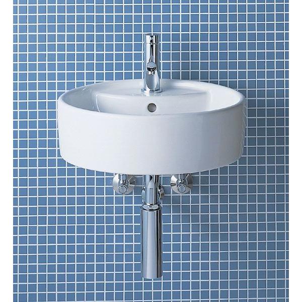 YL-A543SYEA(C)　LIXIL　INAX　サティス洗面器(YL-543タイプ)　シングルレバー混合水栓　壁給水・床排水（Sトラップ）｜aquashop07