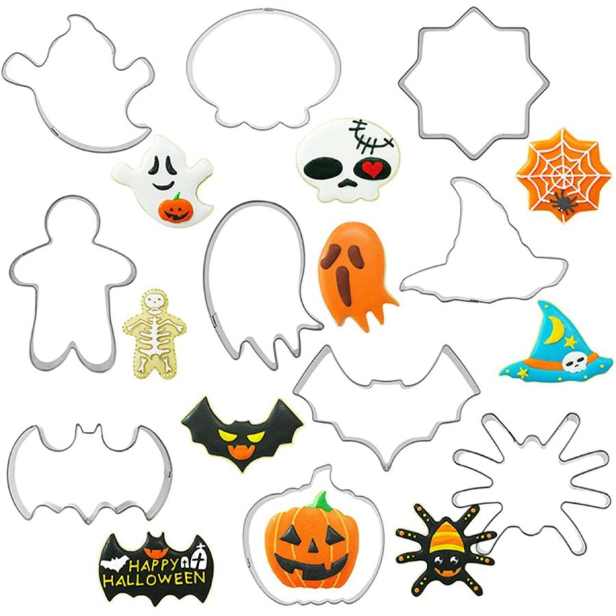 春先取りの クッキー型 型抜き キャラクター ステンレスかわいい おにぎり 製菓 動物型 猫うさぎ 星型 野菜 ハロウィン ハロウィーンー１０個セット Lekiosquegourmand Com