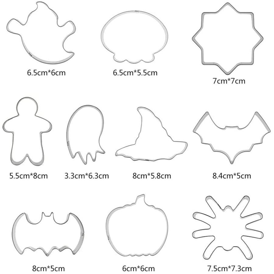 春先取りの クッキー型 型抜き キャラクター ステンレスかわいい おにぎり 製菓 動物型 猫うさぎ 星型 野菜 ハロウィン ハロウィーンー１０個セット Lekiosquegourmand Com