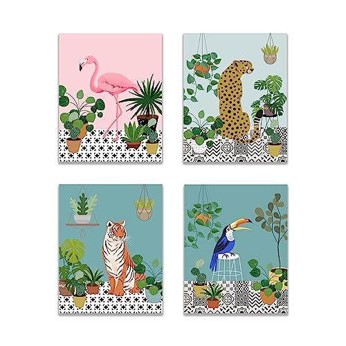 KEUSPI 272 RC 4HB ウォールアート KEUSPI Tropical Animal Tiger Leopard Ch 並行輸入品