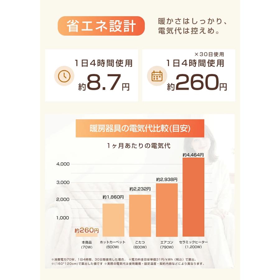 正規品】電気毛布 掛け敷き 190*130cm 大判 ふわとろ毛布 電気