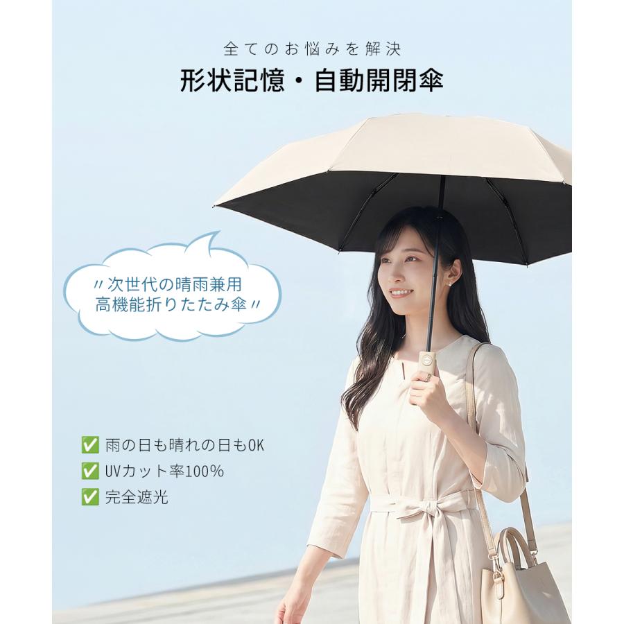 皮膚科医師監修／ 日傘 晴雨兼用 折りたたみ 完全遮光 3秒たためる傘