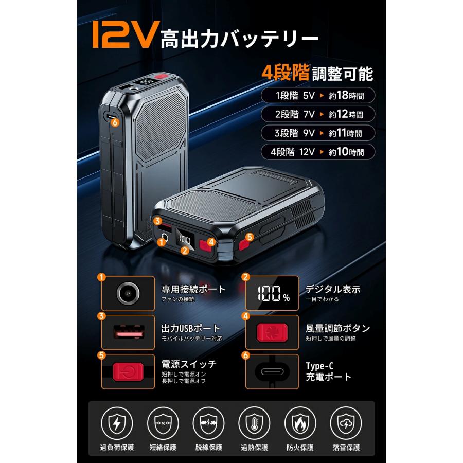 正規品】空調作業服 空調ウェア ベスト ファン付きベスト フルセット