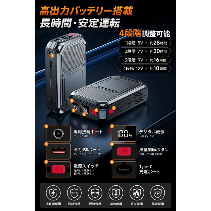 限定特価】空調作業服 空調ウェア ベスト ファン付きベスト フルセット