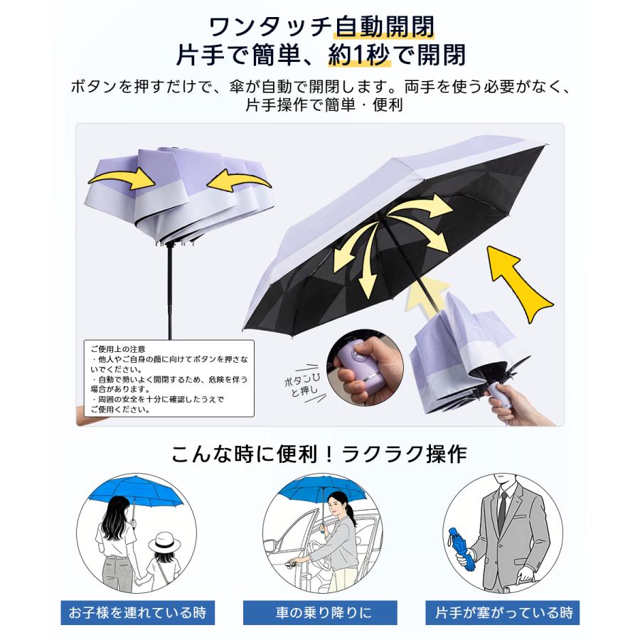 皮膚科医師監修／ 日傘 晴雨兼用 折りたたみ 完全遮光 3秒たためる傘