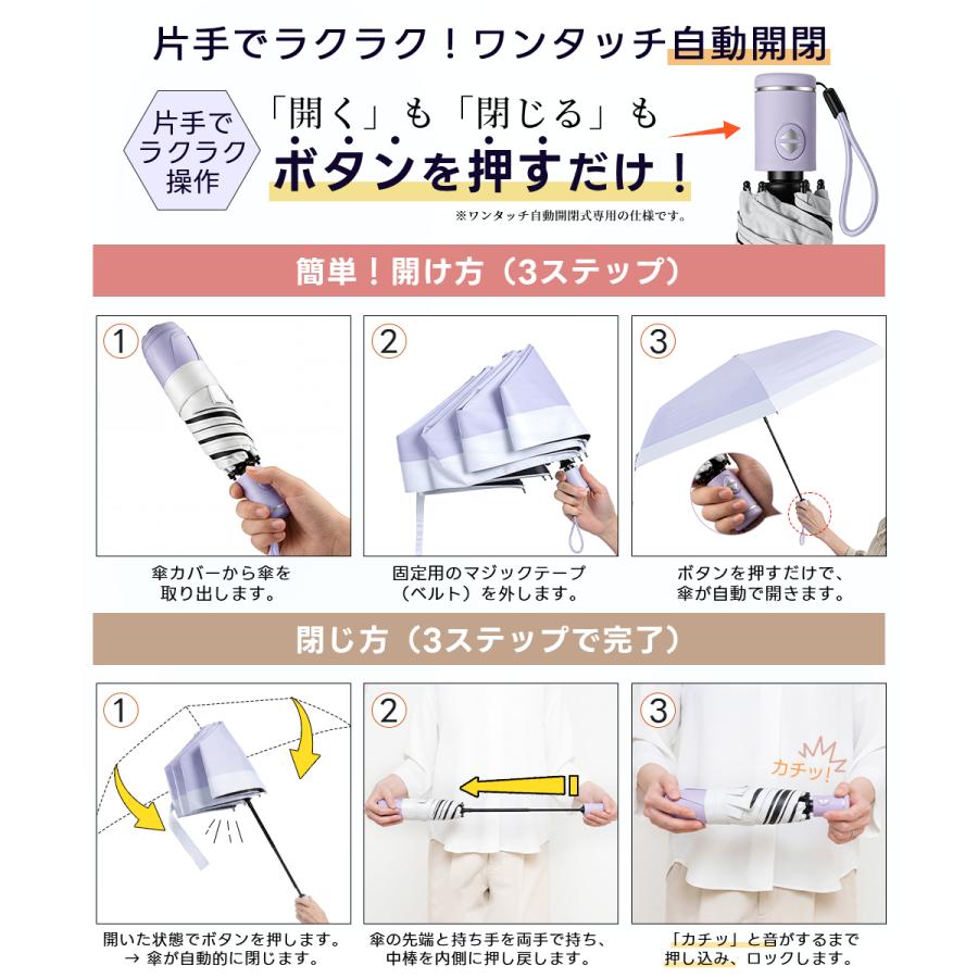 ＼皮膚科医師監修／ 日傘 晴雨兼用 折りたたみ 完全遮光 3秒たためる傘《永遠形状記憶》UVカット100% 軽量 236g ワンタッチ 自動開閉 6本骨 レディース メンズ |  | 28