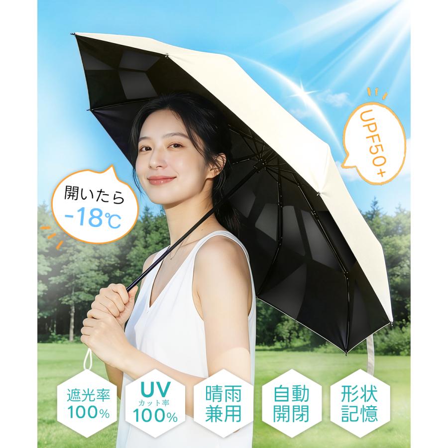 皮膚科医師監修／ 日傘 晴雨兼用 折りたたみ 完全遮光 3秒たためる傘