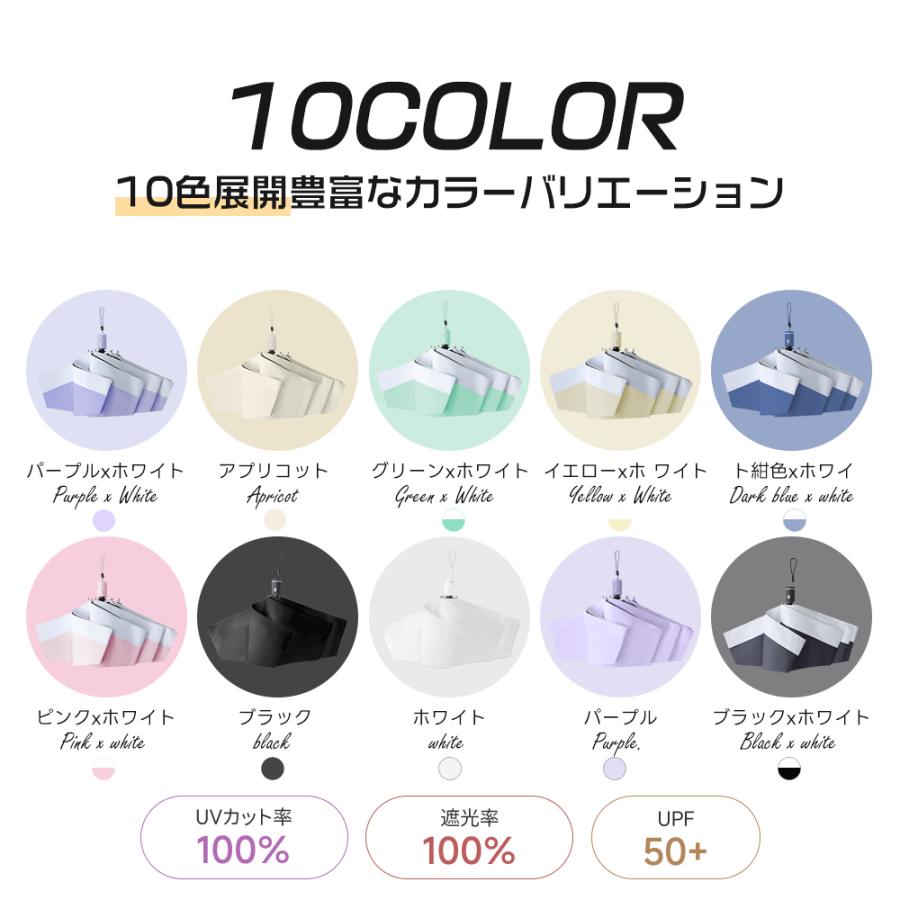 ＼皮膚科医師監修／ 日傘 晴雨兼用 折りたたみ 完全遮光 3秒たためる傘《永遠形状記憶》UVカット100% 軽量 236g ワンタッチ 自動開閉 6本骨 レディース メンズ |  | 30