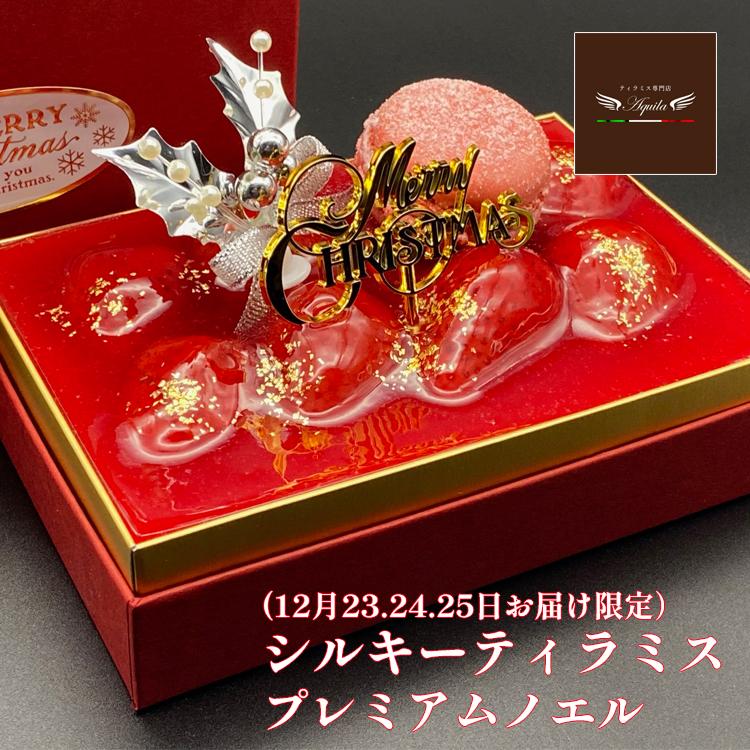 クリスマス 季節限定 ティラミス ケーキ お取り寄せ スイーツ シルキーティラミス プレミアムノエル 140×90×40mm 2〜3人前 ティラミス専門店Aquila | 