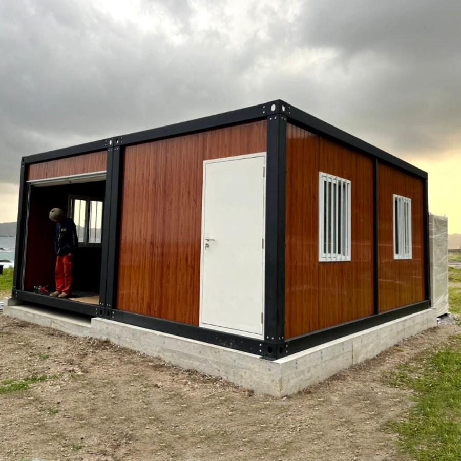 ユニットハウス プレハブ 2部屋 シャッター付 喫煙所 事務所 店舗 連結