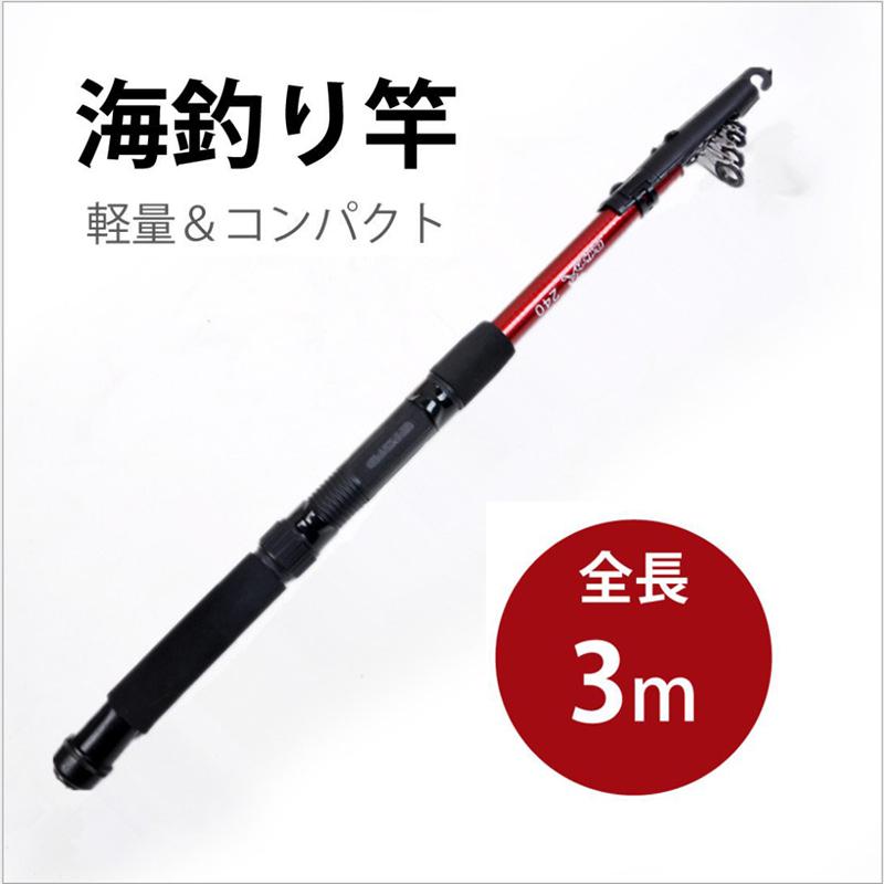 3m ルアーロッド 釣り竿 淡水釣り 海釣り 海 船 コンパクトロッド | 