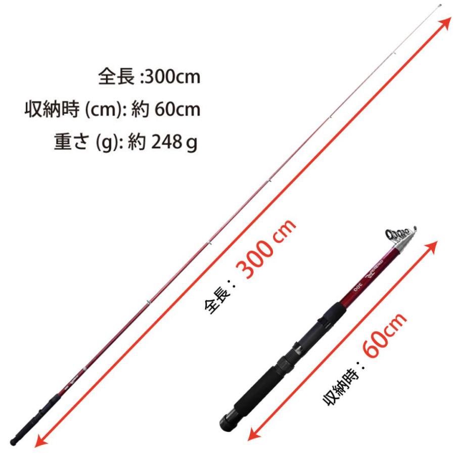 3m ルアーロッド 釣り竿 淡水釣り 海釣り 海 船 コンパクトロッド |  | 01