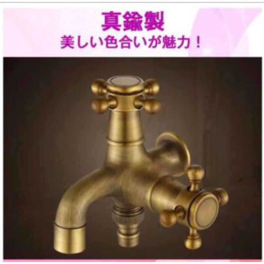 単口水栓 屋外用水栓 北欧風 蛇口 アンティーク レトロ スタイル 水道