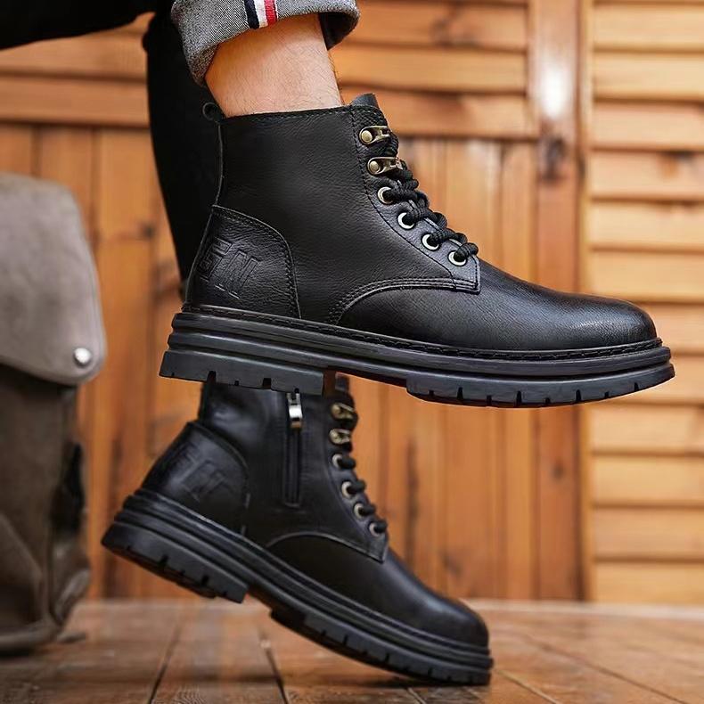 ブーツ メンズ ビジネスシューズ ショートブーツ 革靴 合革 ハイカット