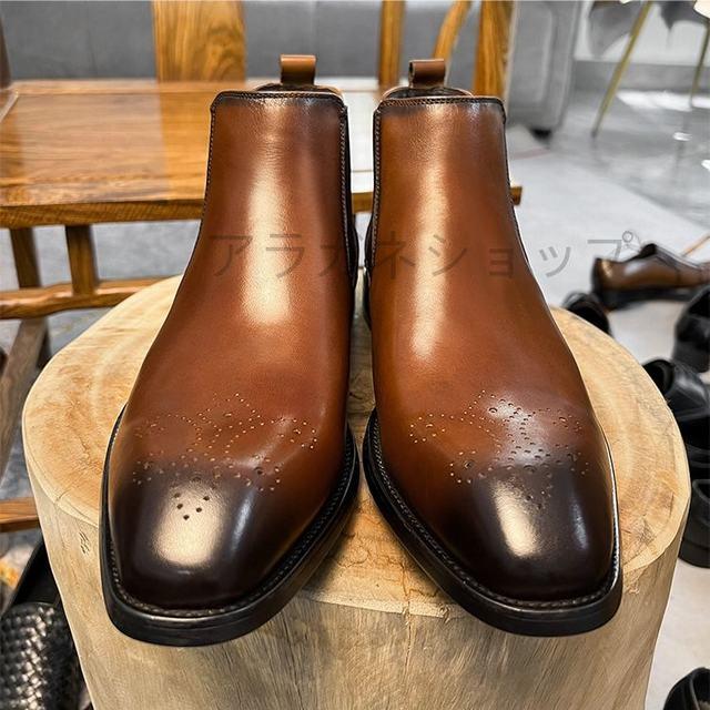 新作，2025 チェルシーブーツ サイドゴアブーツ ブーツ メンズシューズ