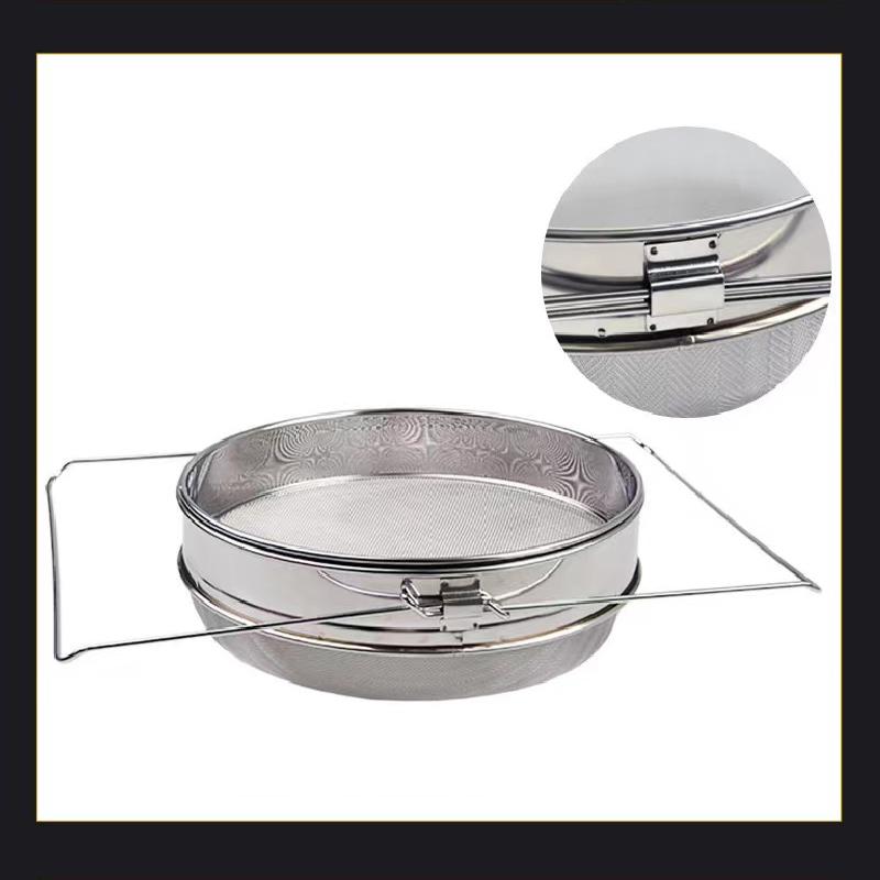 ハチミツ三重蜜こし器(ステンレス) 養蜂 器具 こし器 3重 ステンレス 業務用 ろ過器 蜂蜜/はちみつ
