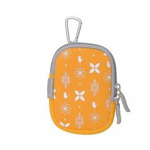 エツミ スタイリッシュポーチ バード・オン・フラワー オレンジ V