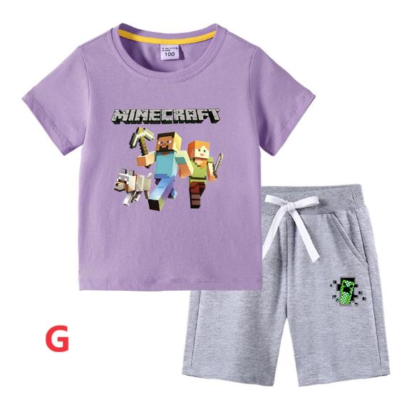 8色Tシャツ＋短パン 上下セット マインクラフト クリーパー ス 男の子 女の子 子供服 キッズ ジュニア 90cm~150cm｜araishotenici｜08