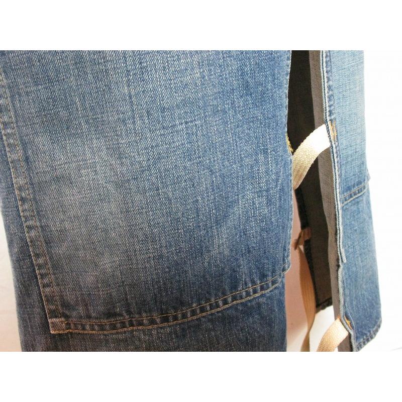 MASTRO マストロ ダブルニーエプロン デニム雑貨 ユーズド加工の画像