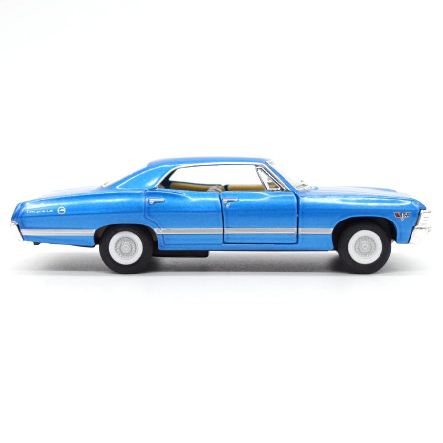 シボレー インパラ CHEVROLET IMPALA ブルー プルバック式 ミニカー 