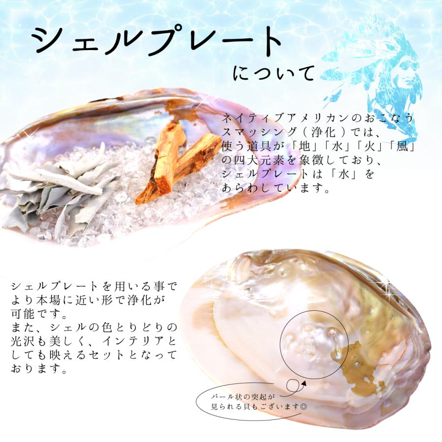 イケチョウ貝 パールシェル 浄化セット ホワイトセージ パロサント