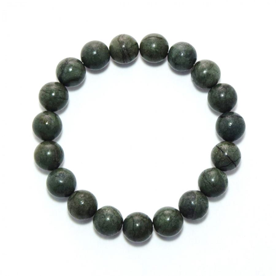 パワーストーン ブレスレット 神居古潭石 グリーン 10mm カムイコタン