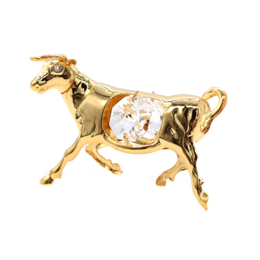 スワロフスキー　オックス　丑年　牛　箱説付　クリスタルの置物 スワロフスキー クリスタルフィギュア 干支 十二支 丑 牛 ウシ