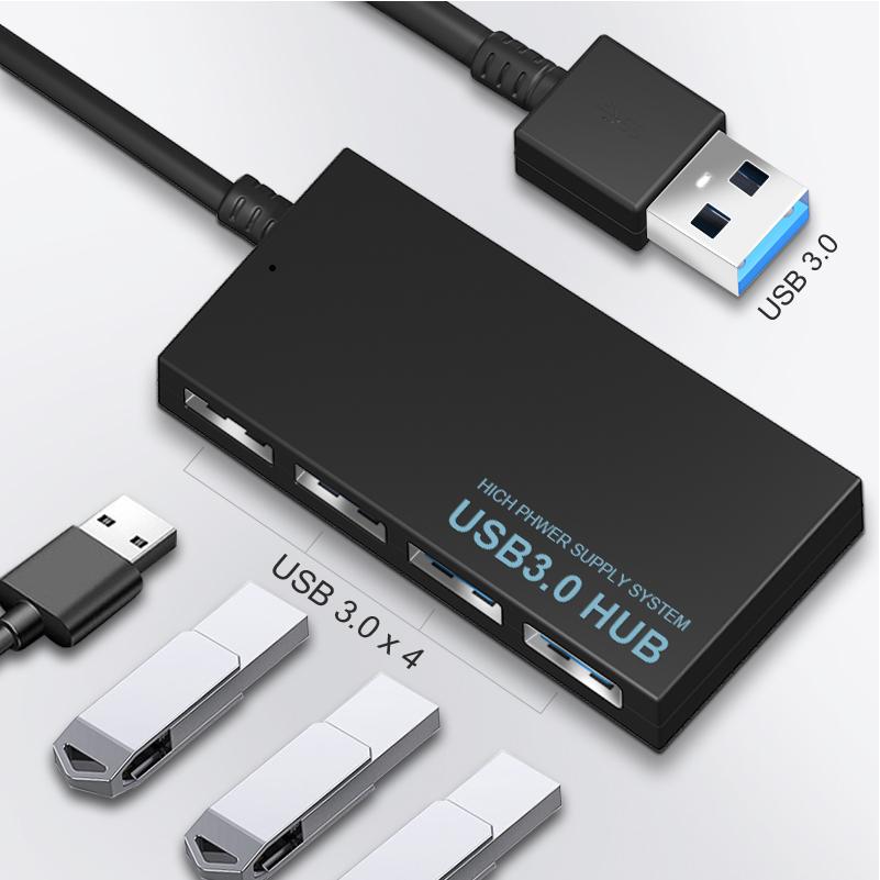 USB 3.0対応 スマホ充電 データー転送 USBハブ バスパワー 4ポート ブラック USB3.0｜arakawa5656｜07