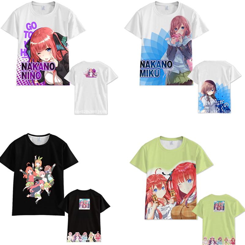 五等分の花嫁 Tシャツ 半袖 大きいサイズ ジャージ 丸襟 カジュアル アニメウエア ティーシャツ カットソー 学生用 大人用 青少年 レディース メンズ 夏服 Wz230 可愛いパンダストア 通販 Yahoo ショッピング