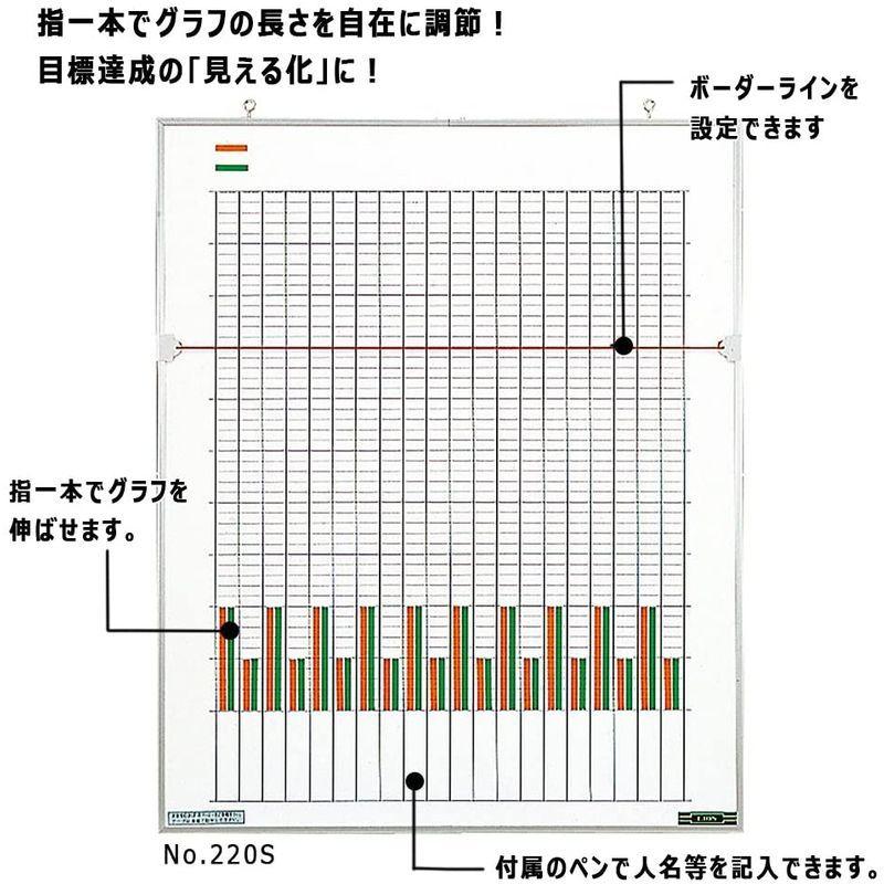 ライオン事務器　ホワイトボード　統計図表盤　20項目　454×553mm　No.220S