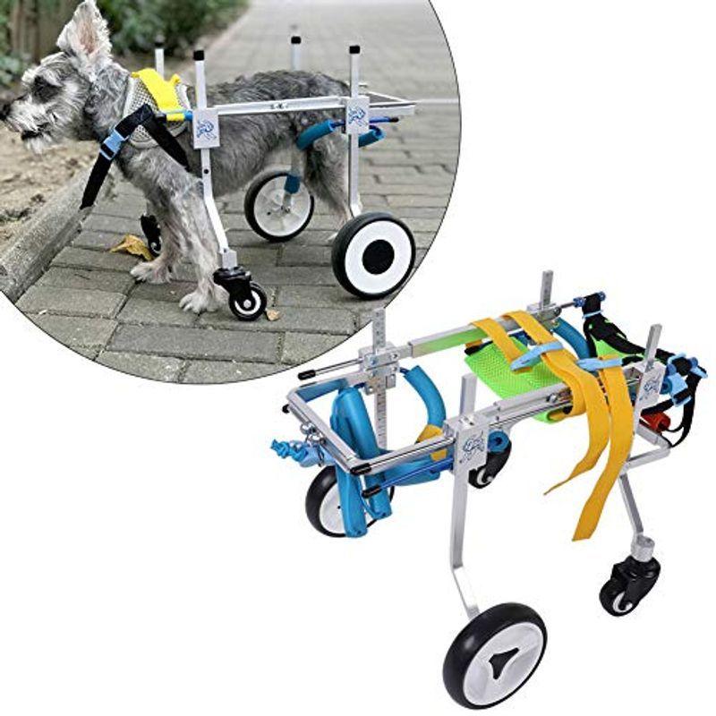 xuuyuu. 犬用4輪歩行器 車椅子 補助輪 犬後肢補助 老犬介護 調節可能 歩行補助 軽量 耐摩擦 耐久 室内 ドッグ キャットウォーク 大人気!