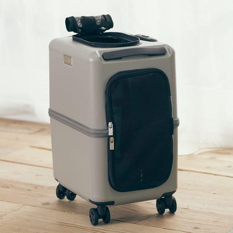 中型犬用 ペットキャリー スーツケースタイプ PETICO (ペチコ）Lサイズ グレー ペットキャリー スーツケースタイプ PETICO ペチコ Lサイズ グレー