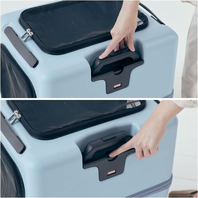 中型犬用 ペットキャリー スーツケースタイプ PETICO (ペチコ）Lサイズ グレー ペットキャリー スーツケースタイプ PETICO ペチコ Lサイズ グレー