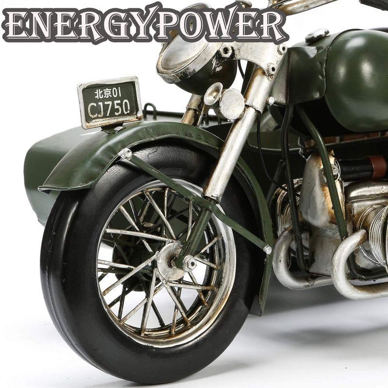 EnergyPower 長江750 ヴィンテージバイク 36センチ大型サイズ スチール模型 デラックス版 ハンドメイド完成品 CJ-750