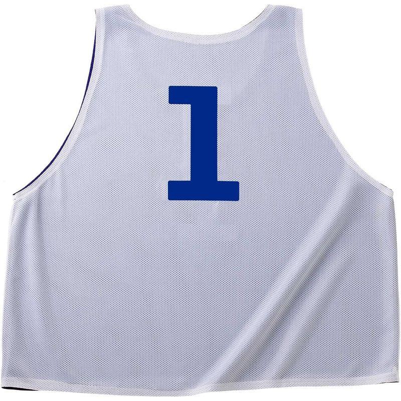 ATHLETIC MART ビブス(リバーシブル)1?12番 裏表前後ろ番号あり 12枚セット 収納メッシュランドリーバッグ付 (青ブルー) MART ビブス リバーシブル 12番 裏表前後ろ番号あり 12枚セット 収納メッシュランドリーバッグ付 青ブルー