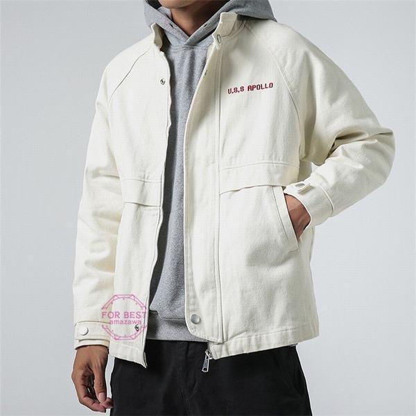 休日限定 コーチジャケット メンズ ジャケット 綿ジャケット ブルゾン 英文字 刺繍 スタジャン 厚地 防寒 防風 秋冬 コーチジャケット カラー 5xl Oroagri Eu