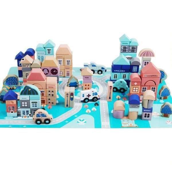 女性に人気 ブロック 133ピース 車 道路 交通 おもちゃ 木製 積み木 モンテッソーリ 赤ちゃん 幼児 知育玩具 英語教育 ギフト クリスマスプレゼント 知育玩具 購入方法を定めずにご選択になります 税入8481円 1箇分の購入 Www Thinktocode Com