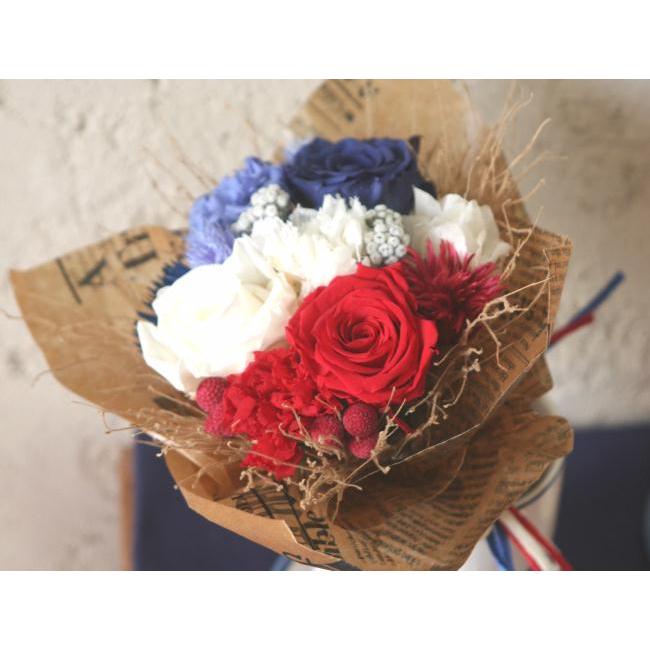 送料無料】Bonjour(ボンジュール) トリコロールがクール！プリザーブド