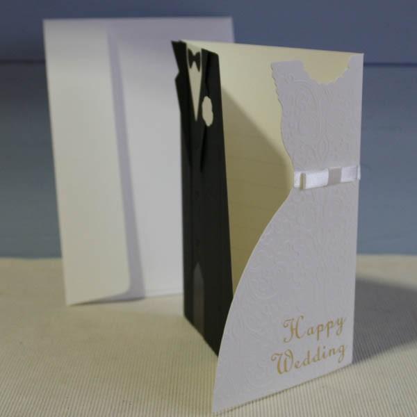 ウェディングカード 結婚祝い立体カード Happy Wedding ウエディングドレスとタキシード ネコポス可 Cd We Ac Gt126 和歌山産フルーツのケーキarancia 通販 Yahoo ショッピング