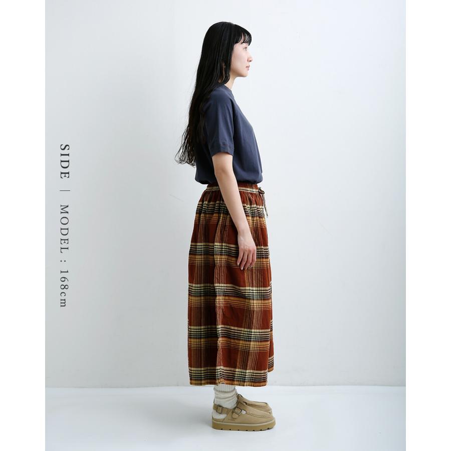 orSlow（オアスロウ） コットン リネン オリジナル チェック ギャザー