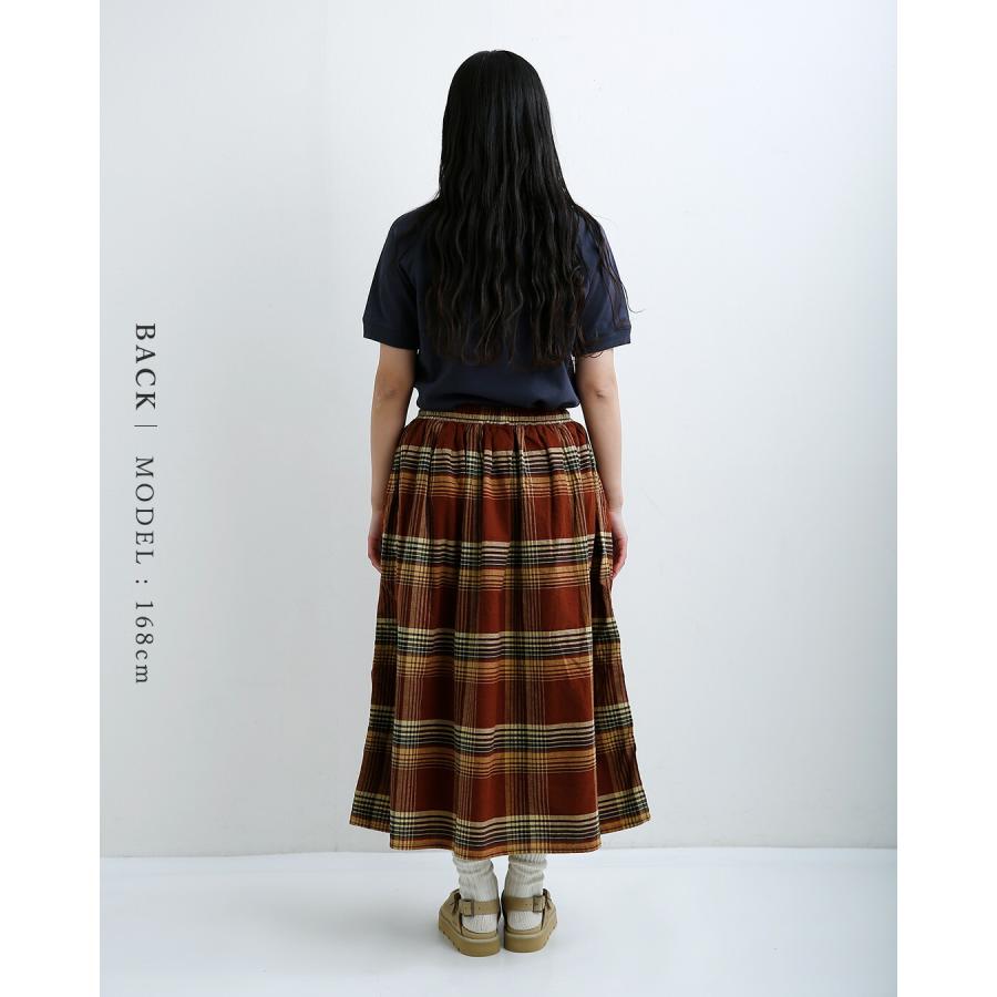 orSlow（オアスロウ） コットン リネン オリジナル チェック ギャザー