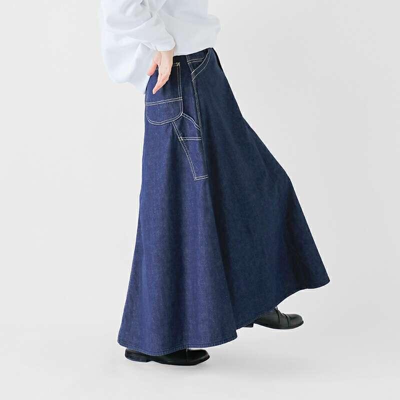 値下げ　orSlow / 30's ペインター ロング デニム スカート orslow [オアスロウ] 30'S PAINTER LONG DENIM SKIRT [00-4127