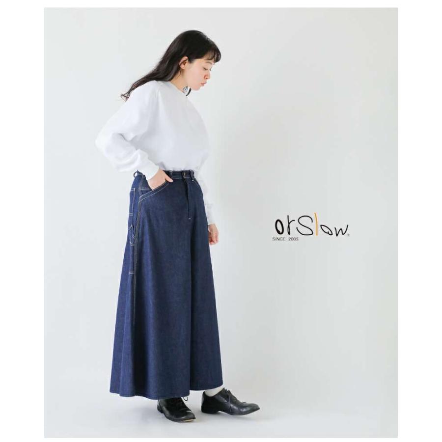 orSlow オアスロウ or slow デニム ペインター ロング スカート