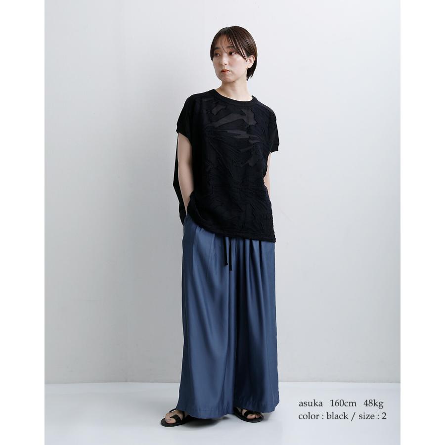 美品【Squady】スカディ 刺繍　プルオーバー　日本製 squady（スカディ） セール【30%OFF】スカディ カットジャガード 切替
