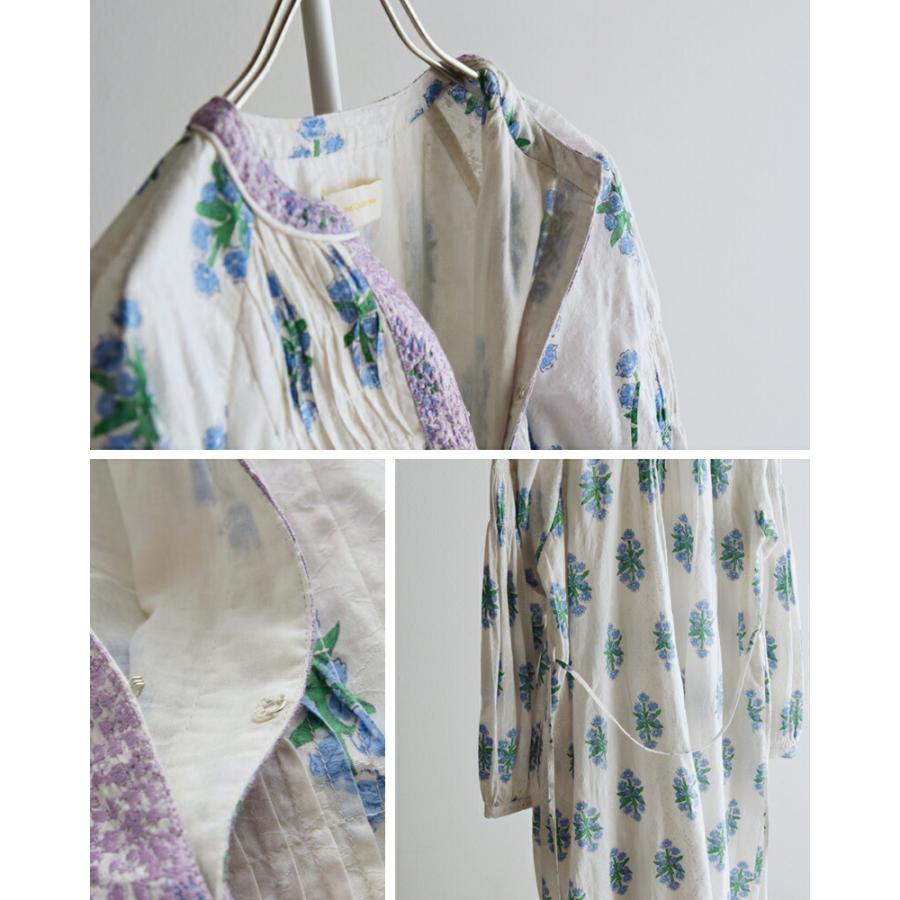 ヌキテパ ne Quittez pas コットンジャガード イベリスプリント ピンタック ドレス ワンピース010461wa1 レディース 春夏 2026ss新作の画像