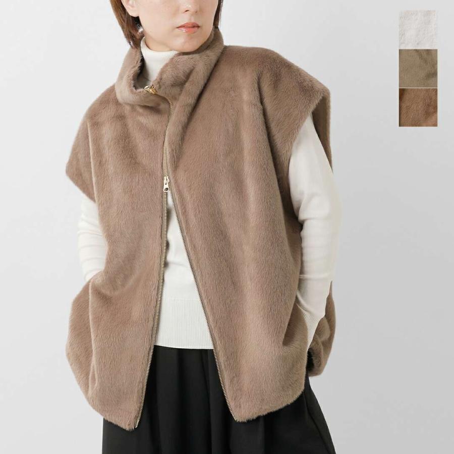 MICA&DEAL マイカアンドディール スタンドカラー ファー ベスト 0125306265o-mn 2025aw新作 レディース ☆☆ クーポン対象 MICA&DEAL（マイカアンドディール） セール【20%OFF】マイカアンド