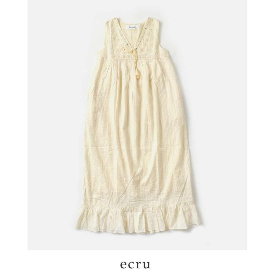 サラマリカ　SARA MALLIKA　ストライプ　刺繍　ワンピース Sara mallikaサラマリカ】ストライプドレス | ザ ショップ