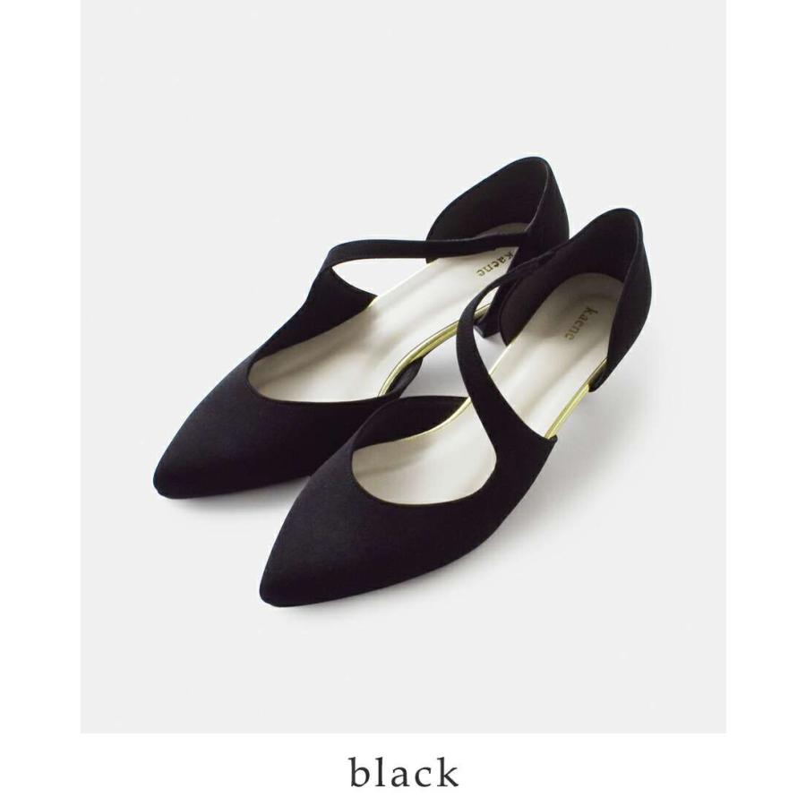 kaene カエン アシンメトリー ストラップ パンプス 050018o
